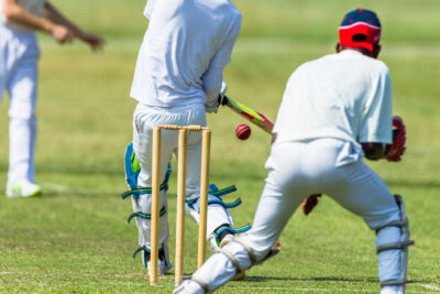 Cricket,Game,Action,Closeup,Unidentified,Bowler,Ball,Batsman,Wicket,Keeper.